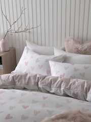 Pink Heart Reversible Duvet Cover and Pillowcase Set - Image 3 of 6