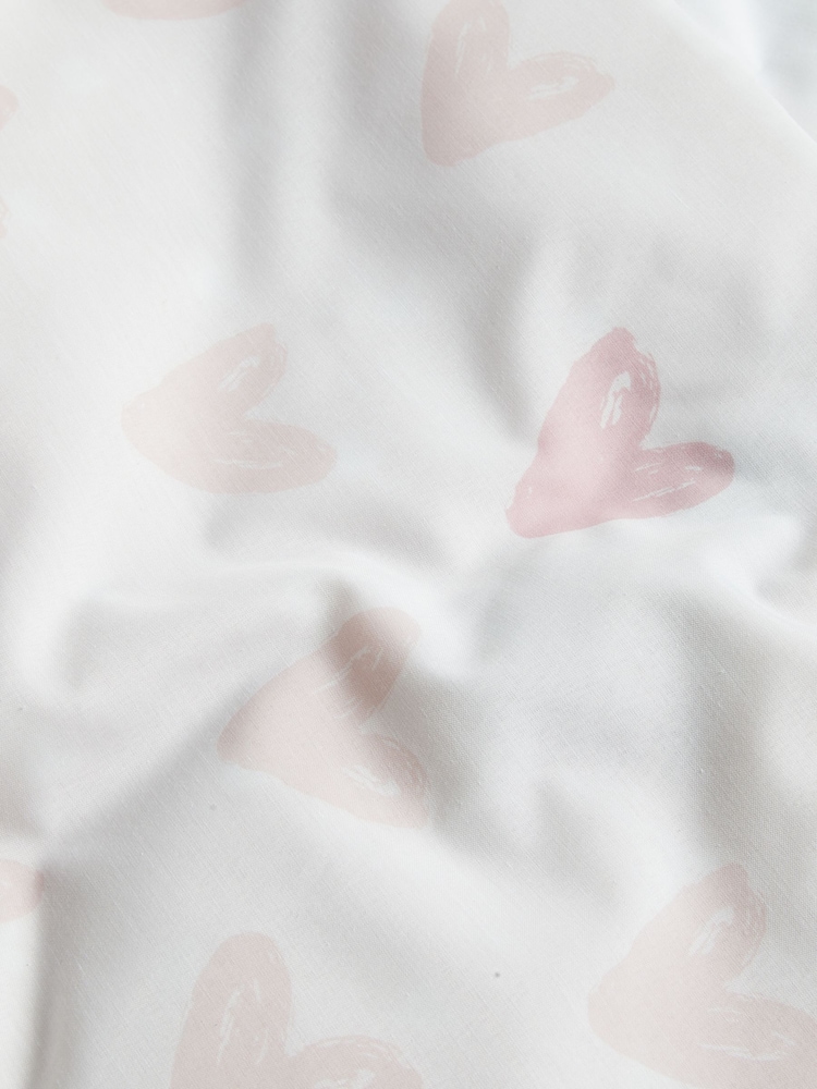 Pink Heart Reversible Duvet Cover and Pillowcase Set - Image 5 of 6