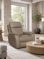 Aspire Furniture Mushroom Kingsmere Power Recliner Armchair - Image 1 of 6