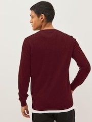 Lyle & Scott Merlot Crew Neck Cotton Merino Jumper - Image 2 of 4