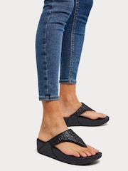 FitFlop Lulu Glitter Toe-Post Sandals - Image 2 of 3