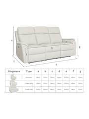 Aspire Furniture Charcoal Kingsmere 2 Seater Power Recliner Sofa - Image 6 of 6