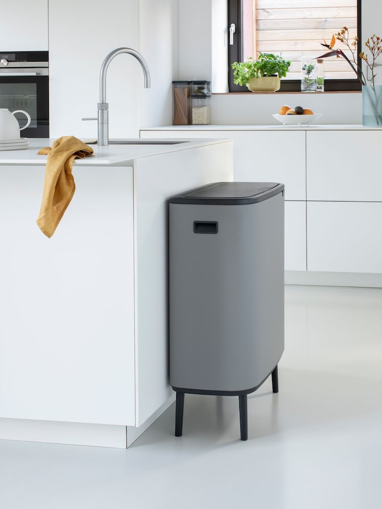 Brabantia Mineral Concrete Grey Bo Hi 60L Touch Bin - Image 1 of 6