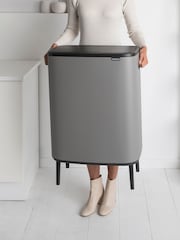 Brabantia Mineral Concrete Grey Bo Hi 60L Touch Bin - Image 2 of 6