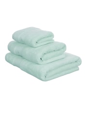 Laura Ashley Duck Egg Blue Luxury 100% Cotton Embroidered Towel - Image 3 of 5
