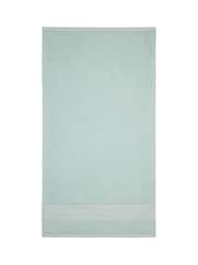 Laura Ashley Duck Egg Blue Luxury 100% Cotton Embroidered Towel - Image 4 of 5