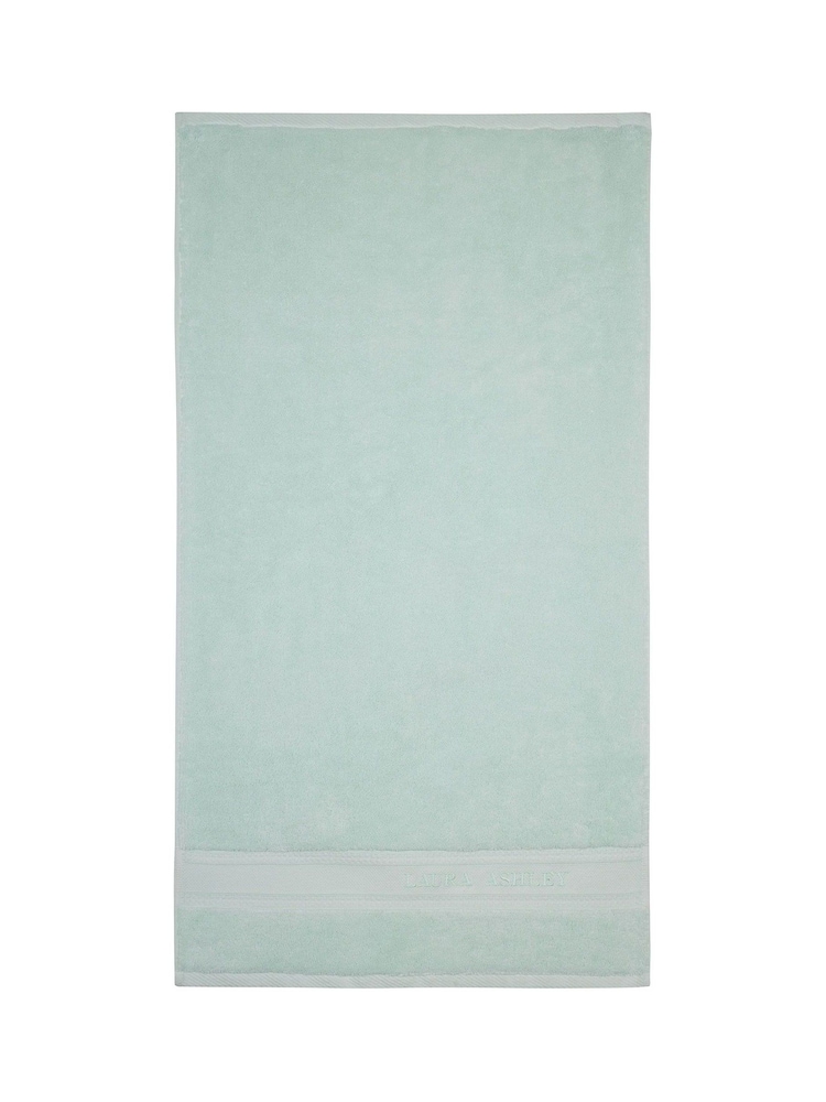 Laura Ashley Duck Egg Blue Luxury 100% Cotton Embroidered Towel - Image 4 of 5