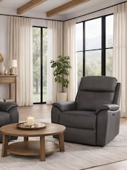 Aspire Furniture Charcoal Kingsmere 1 Seater Power Recliner Armchair - Image 1 of 6
