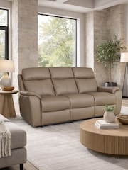 Aspire Furniture Mushroom Kingsmere 3 Seater Power Recliner Sofa - Image 1 of 6