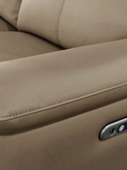 Aspire Furniture Mushroom Kingsmere 3 Seater Power Recliner Sofa - Image 5 of 6
