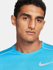 Nike Light Blue Miler Dri-FIT UV Running T-Shirt - Image 3 of 5