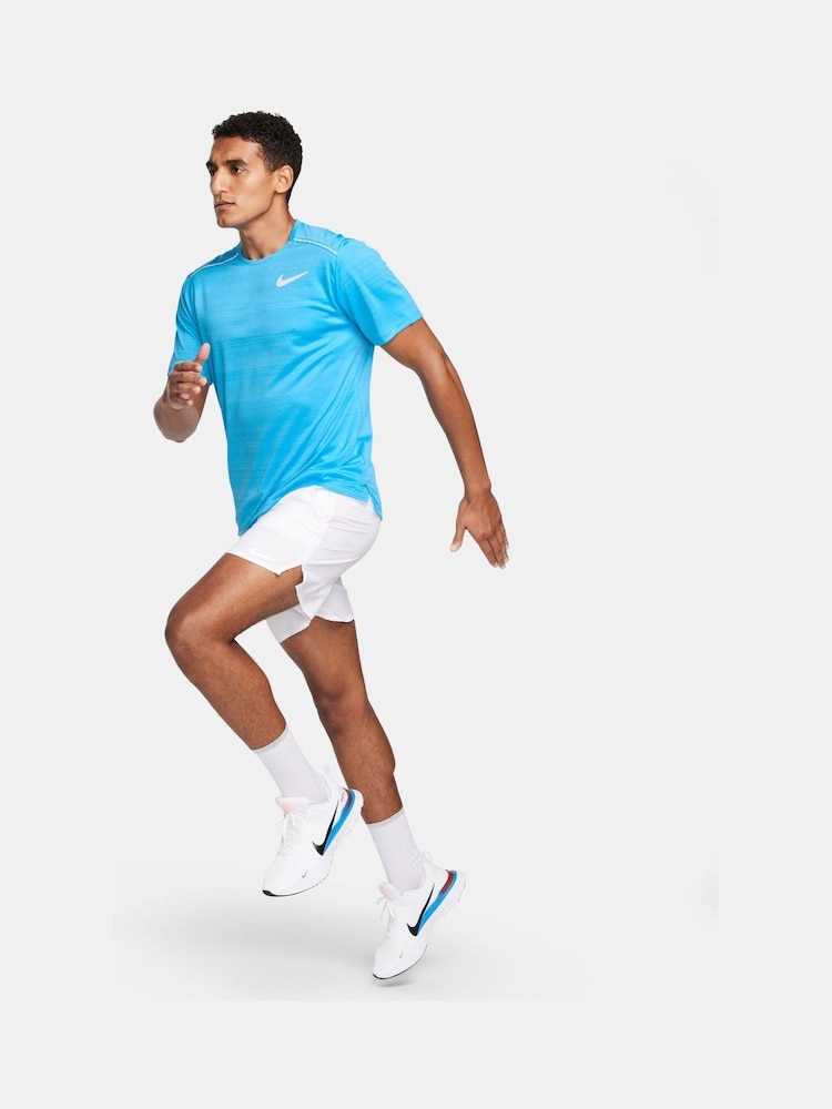 Nike Light Blue Miler Dri-FIT UV Running T-Shirt - Image 5 of 5