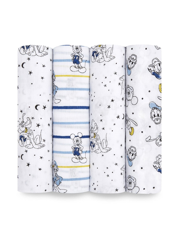 Aden & Anais Essentials Muslin 100% Cotton Blankets 4 Pack - Image 1 of 3