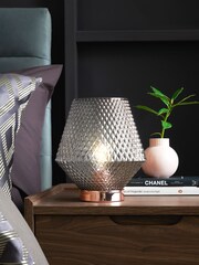 Grey Battery Operated Tapered Ambient Lamp - Image 1 of 6