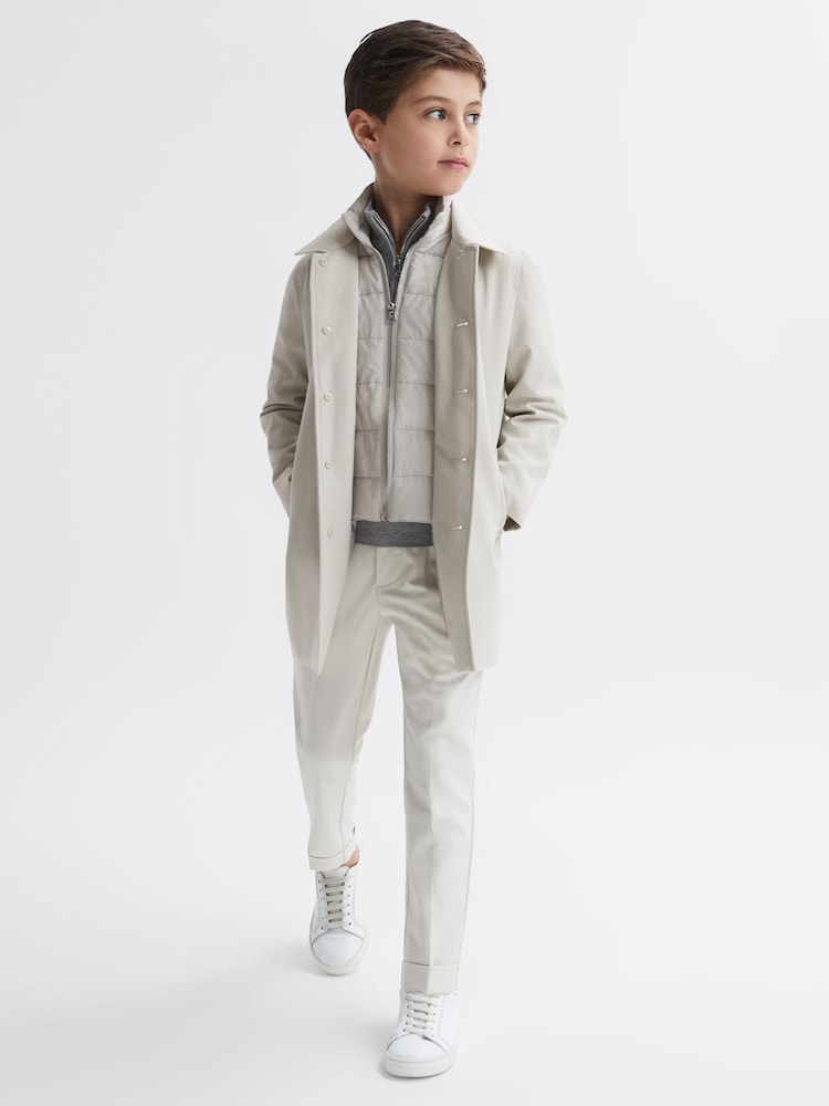 Reiss Stone Perrin Junior Trench With Funnel-Neck Insert - Image 1 of 7