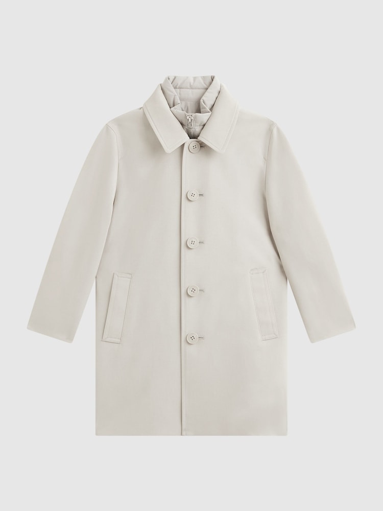 Reiss Stone Perrin Junior Trench With Funnel-Neck Insert - Image 2 of 7