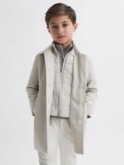 Reiss Stone Perrin Junior Trench With Funnel-Neck Insert - Image 3 of 7