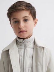 Reiss Stone Perrin Junior Trench With Funnel-Neck Insert - Image 4 of 7