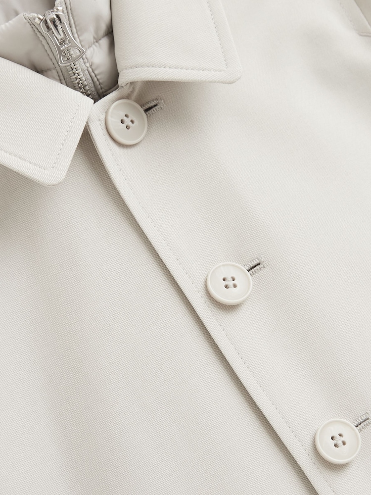 Reiss Stone Perrin Junior Trench With Funnel-Neck Insert - Image 7 of 7
