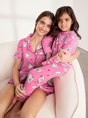 Chelsea Peers Pink Kids Halloween Ghost Print  Long Pyjama Set - Image 3 of 8
