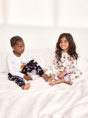 Chelsea Peers Cream Kids Two Pack Cotton Halloween Dogs Print Long Pyjama Set - Image 2 of 7