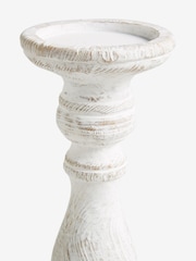 White Wash Pillar Candle Holder - Image 5 of 7