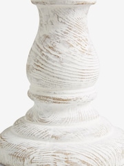White Wash Pillar Candle Holder - Image 6 of 7