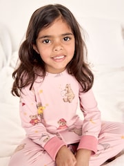 Chelsea Peers Pink Kids Two Pack Elephant Dreamscape/Celestial Bear Print Long Pyjama Set - Image 4 of 8