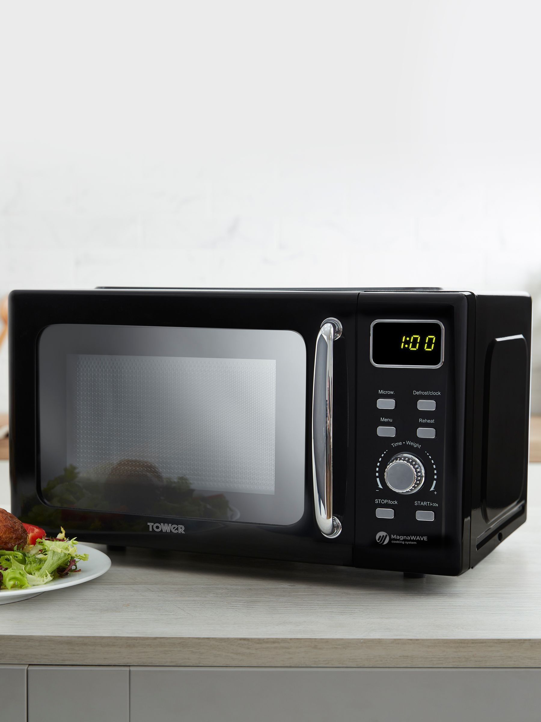 Next black microwave hot sale