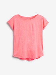 Green/Pink/Animal 100% Cotton Cap Sleeve T-Shirts 3 Pack - Image 10 of 10