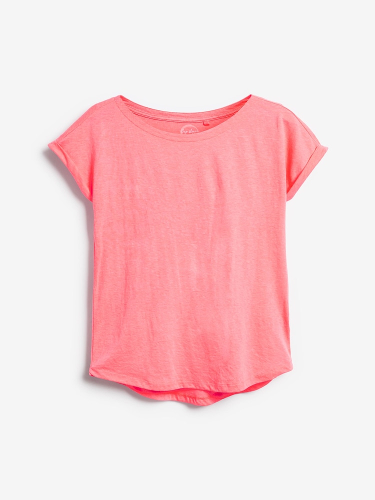 Green/Pink/Animal 100% Cotton Cap Sleeve T-Shirts 3 Pack - Image 10 of 10