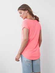 Green/Pink/Animal 100% Cotton Cap Sleeve T-Shirts 3 Pack - Image 3 of 10