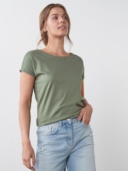 Green/Pink/Animal 100% Cotton Cap Sleeve T-Shirts 3 Pack - Image 6 of 10