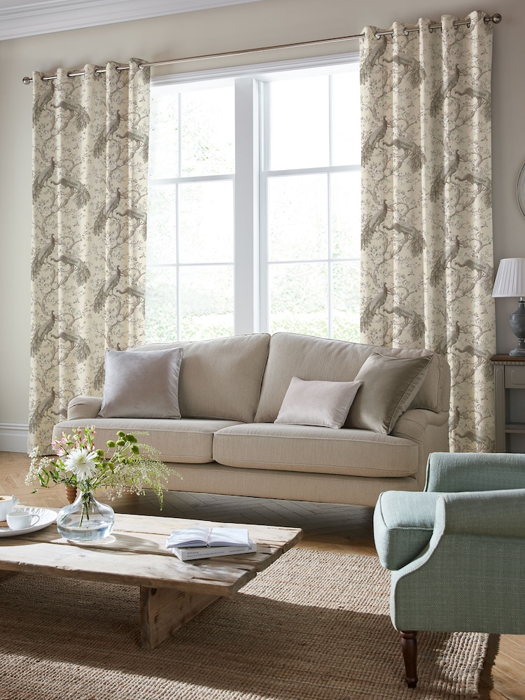 Laura Ashley Natural Belvedere Made to Measure Curtains - Image 1 of 9