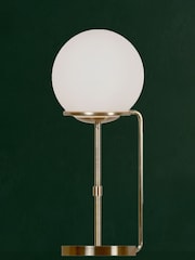 Searchlight Antique Brass Sphere Table Lamp - Image 1 of 3
