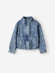 Cotton On Blue Funnel Neck Denim Jacket - Image 1 of 3
