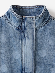 Cotton On Blue Funnel Neck Denim Jacket - Image 2 of 3