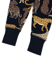 Chelsea Peers Blue Kids Starry Leopard Print Long Pyjama Set - Image 6 of 6