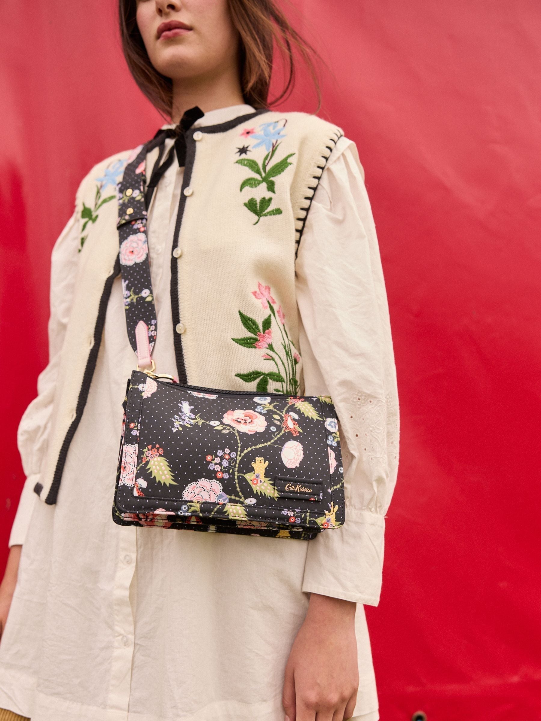 Buy Cath Kidston Black Double Pouch Bag from Next Luxembourg