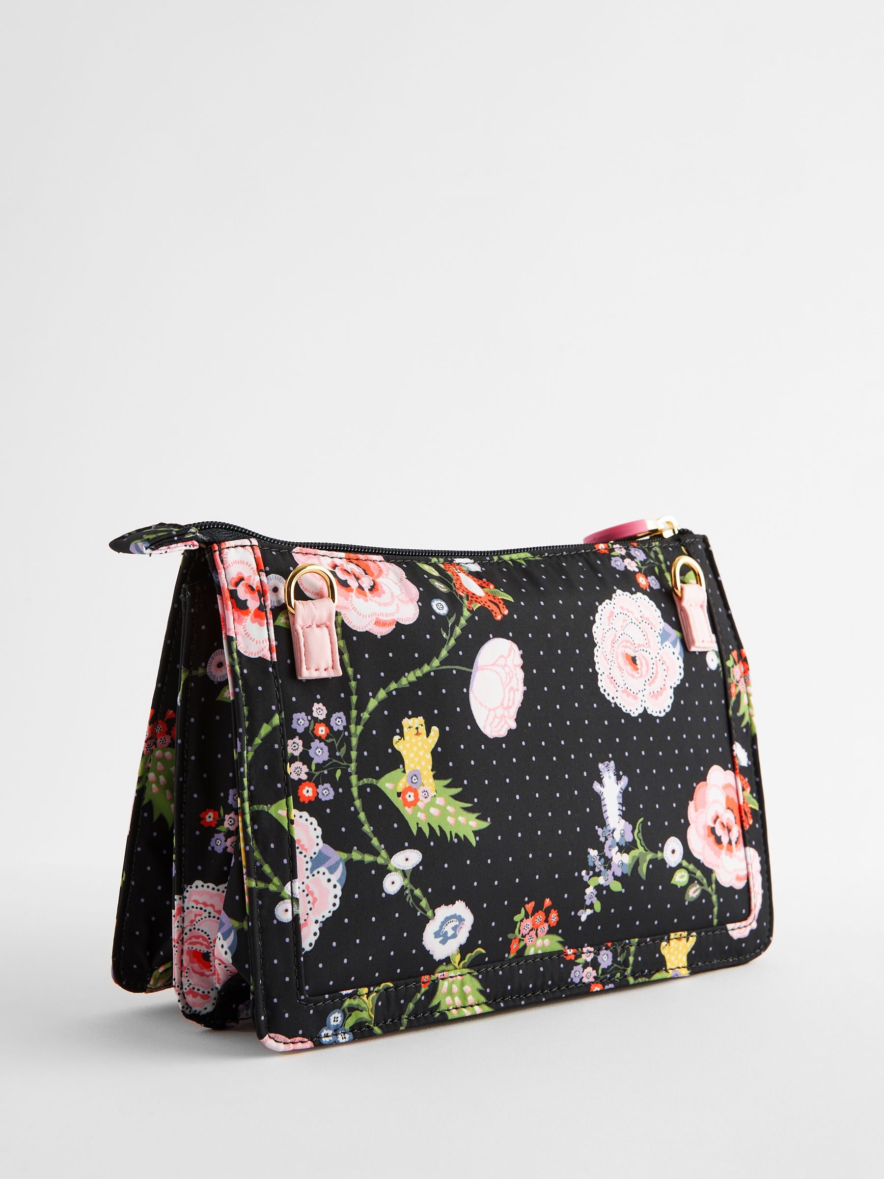 Cath Kidston Black Double Pouch Bag