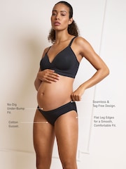 Seraphine X Vogue Williams Black & Almond Underbump Second Skin Briefs 2 Pack - Image 4 of 8