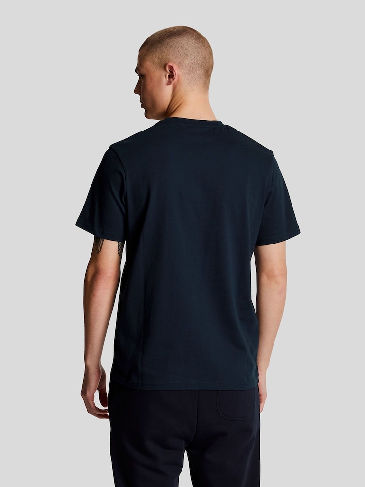 Lyle & Scott Navy Crew Neck Cotton T-Shirt - Image 2 of 5