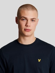 Lyle & Scott Navy Crew Neck Cotton T-Shirt - Image 4 of 5