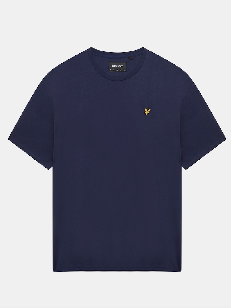 Lyle & Scott Navy Crew Neck Cotton T-Shirt - Image 5 of 5