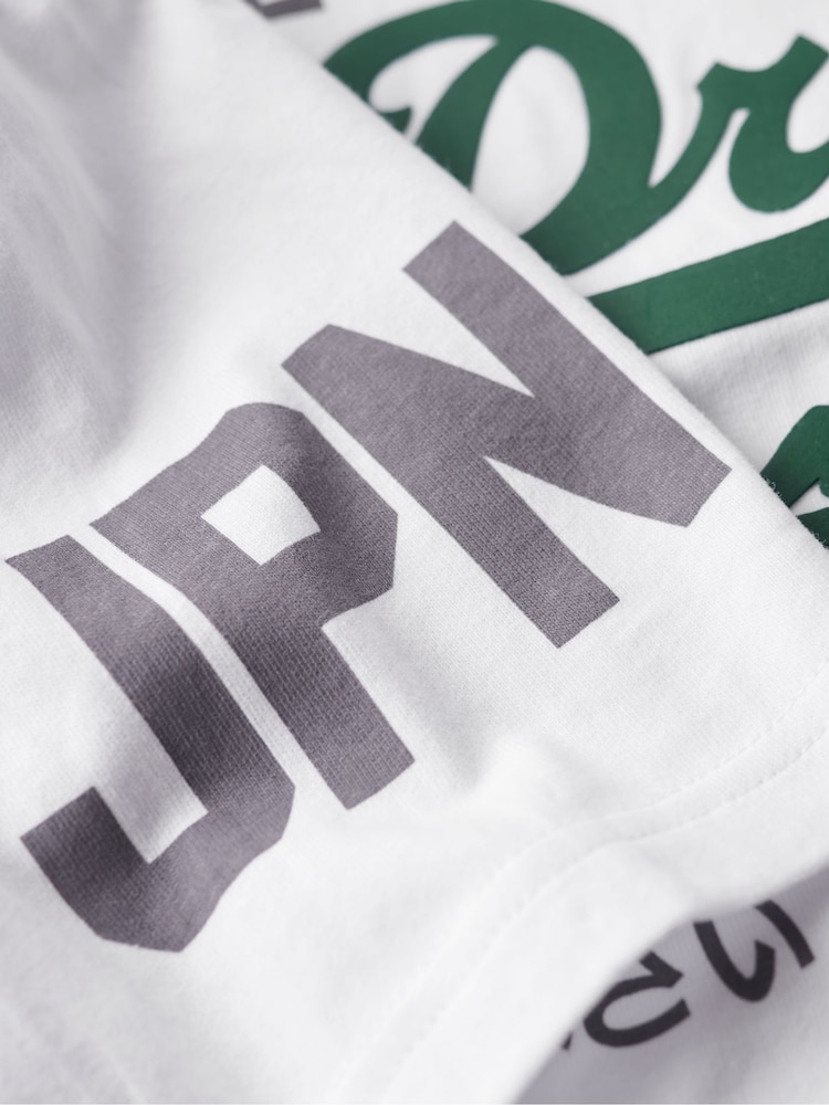 Superdry White Classic Heritage T-Shirt - Image 10 of 10