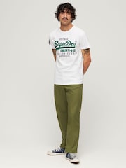 Superdry White Classic Heritage T-Shirt - Image 2 of 10