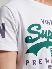 Superdry White Classic Heritage T-Shirt - Image 5 of 10