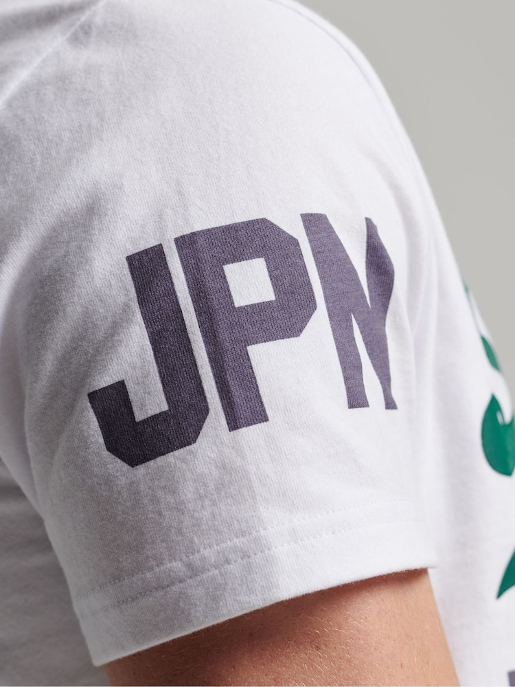 Superdry White Classic Heritage T-Shirt - Image 6 of 10
