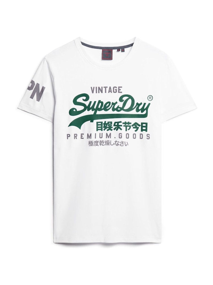Superdry White Classic Heritage T-Shirt - Image 7 of 10