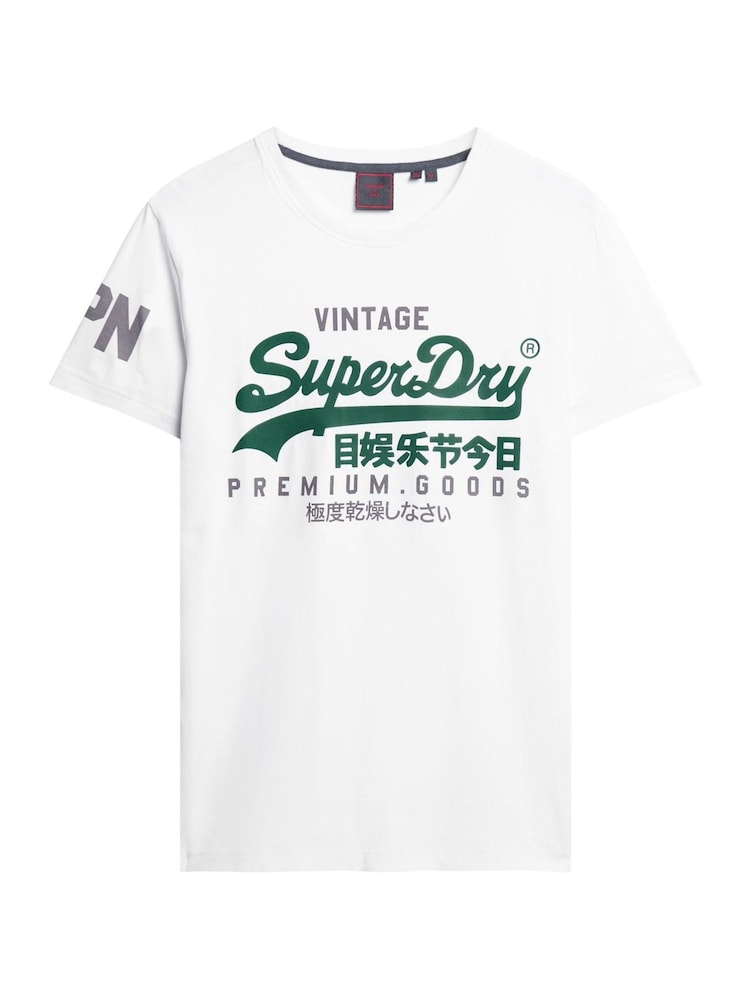 Superdry White Classic Heritage T-Shirt - Image 8 of 10
